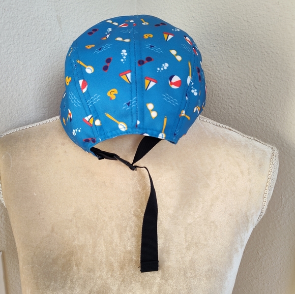 Nike SB Beach Motif 5 Panel Hat Cap Blue Yellow White Skateboarding Snapback - Picture 3 of 6